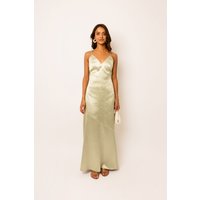 Leonie Mint Satin Maxi Dress
