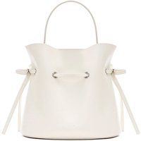 Lyon White Leather Bucket Bag
