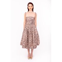 Alexa Snake Print Puffball Dress