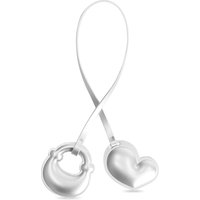 Silver Heart Pendant Bag Decoration