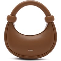 Kyoto Brown Leather Crossbody Crescent Bag
