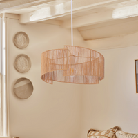 Twist and Flow Woven Pendant Light for Serene Living Spaces