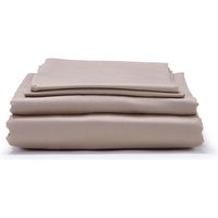 Warm Taupe Classic Organic Cotton Sateen Weave Bedding Set