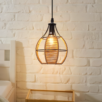 Woven Paper Rope Pendant Light for Cozy Elegance and Timeless Charm