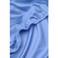 Mid Blue Classic Organic Cotton Sateen Weave Fitted Sheet