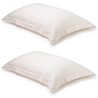 Pair of Natural Oxford Organic Cotton Sateen Weave Pillowcases