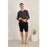 Henley Long Sleeve Regular Fit Organic Cotton Jersey T-Shirt