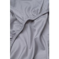 Light Grey Classic Organic Cotton Sateen Weave Fitted Sheet