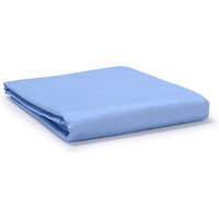 Mid Blue Classic Organic Cotton Sateen Weave Flat Sheet