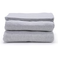 Grey Melange Organic Cotton Jersey Bedding Set
