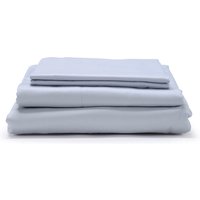 Serene Blue Classic Organic Cotton Sateen Weave Bedding Set