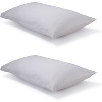 Pair of Light Grey Classic Organic Cotton Sateen Weave Pillowcases