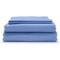 Mid Blue Classic Organic Cotton Sateen Weave Bedding Set