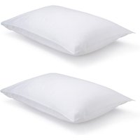Pair of White Classic Organic Cotton Sateen Weave Pillowcases