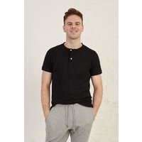 Henley Regular Fit Organic Cotton Jersey T-Shirt