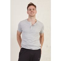 Henley Regular Fit Organic Cotton Jersey T-Shirt