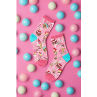 Sock Candy Retro Sweets Sheer Crew Sock Size: One Size Colour: Multi