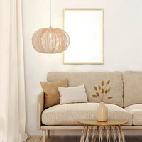 Woven Rattan Ceiling Light for a Serene Ambiance