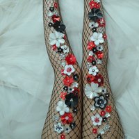 Lady in Red Fishnet Stockings