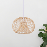 SolNest Boho Rattan Hanging Lamp