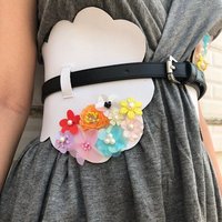 Scalloped Floral Cloud Belt