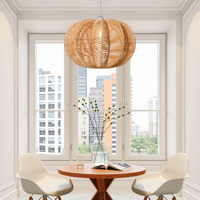 Scandinavian Round Rattan Pendant Light