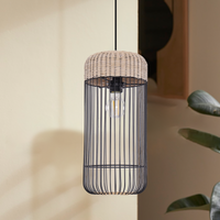 Woven Rattan Cylinder Pendant Light for Warm and Inviting Spaces (90% off)