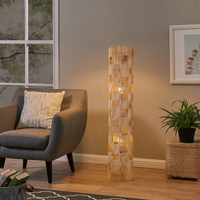 Minimalist Square Hollow Rattan Floor Lamp
