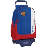 School Rucksack with Wheels F.C. Barcelona Blue Maroon 32 x 44 x 16 cm