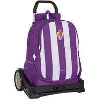 School Rucksack with Wheels Real Valladolid C.F. Purple 32 x 44 x 16 cm