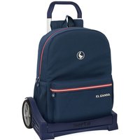 School Rucksack with Wheels El Ganso Classic Navy Blue 32 x 43 x 14 cm