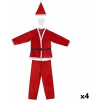 Costume for Adults Krist+ K1912284 White Red Father Christmas One size (4 Units)