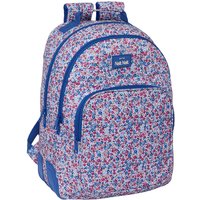 School Bag Nait Nait Flores coimbra azul Blue 32 x 42 x 15 cm