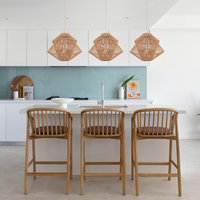 Handwoven Paper Rope Pendant Light for Home Interiors