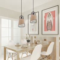 Lantern-Inspired Rattan Ceiling Light for Cozy Natural Elegance