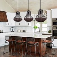 Geometric Rattan Pendant Light for Timeless Elegance and Warmth