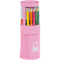 Benetton Blooming Roll-Up Pencil Case – 27 Pieces