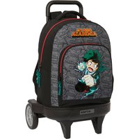 School Rucksack with Wheels My Hero Academia Black 33 x 45 x 22 cm