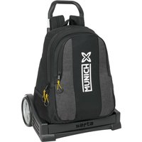 School Rucksack with Wheels Munich Topo Black 32 x 44 x 16 cm