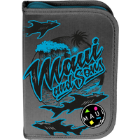 Paso Maui & Sons Pencil Case with Sharks and Palm Trees – 23 Pieces