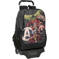 School Rucksack with Wheels The Avengers Vendetta Black 32 x 44 x 16 cm