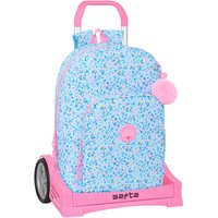 School Rucksack with Wheels Vicky Martín Berrocal Paraíso Blue Pink 30 x 46 x 14 cm