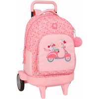 School Rucksack with Wheels Moos Passion Multicolour 33 x 45 x 22 cm
