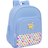 School Bag Smiley Joyful Blue Multicolour 32 x 38 x 12 cm