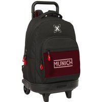 School Rucksack with Wheels Munich Vulcan Black 33 x 45 x 22 cm