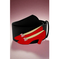 Buckle Down Wizard Of Oz Ruby Slippers Enamel Belt Size: Large (39-48inch) Colour: Black