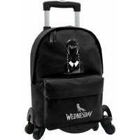 School Rucksack with Wheels Wednesday Black 43 x 31 x 13,5 cm