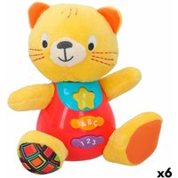 Soft toy with sounds Winfun Cat 16 x 17,5 x 10,5 cm (6 Units)