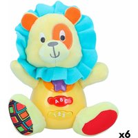 Soft toy with sounds Winfun Lion 15 x 15 x 9 cm (6 Units)