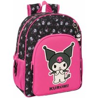 School Bag Kuromi Black Fuchsia 33 x 42 x 14 cm